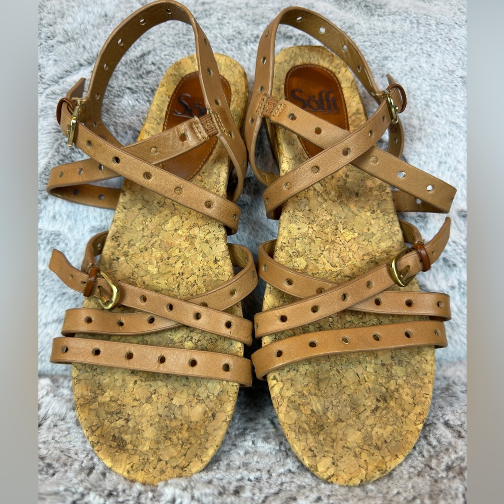 Sofft Womens Malana Leather Strap Comfort Flat Sandals- Sz 8.5 - Picture 7 of 9